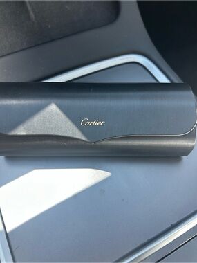 Cartier Black Eyewear Case with Gold Logo